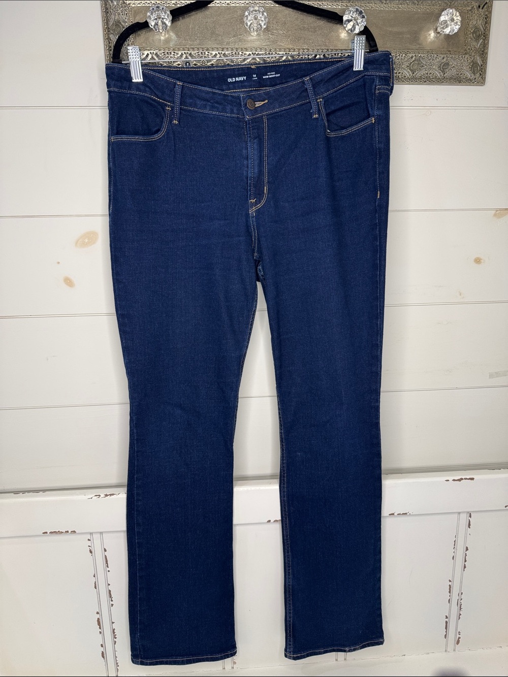 Old Navy Dark Blue Straight-Leg Women’s Jeans